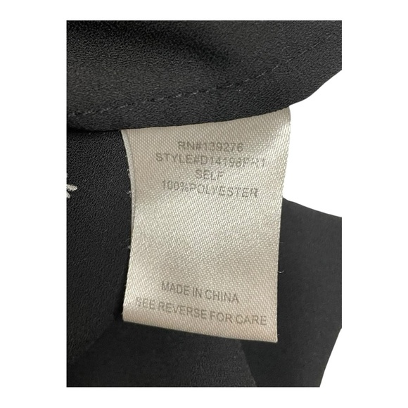 Daniel Rainn Womens Hi-Low Split Neck Blouse Top Size: S Color: Black Flora - Picture 5 of 10